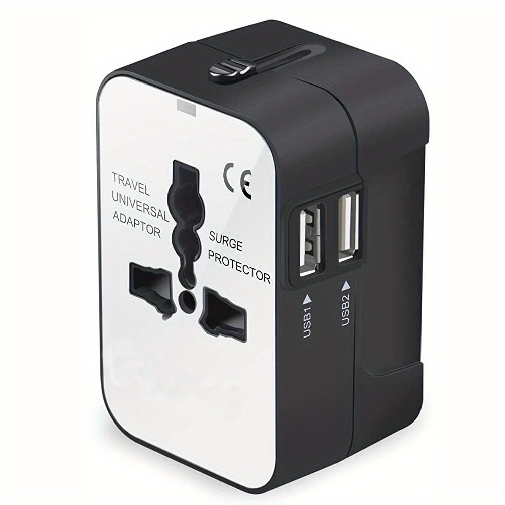 Universal Travel Adapter With Dual USB Charging Ports