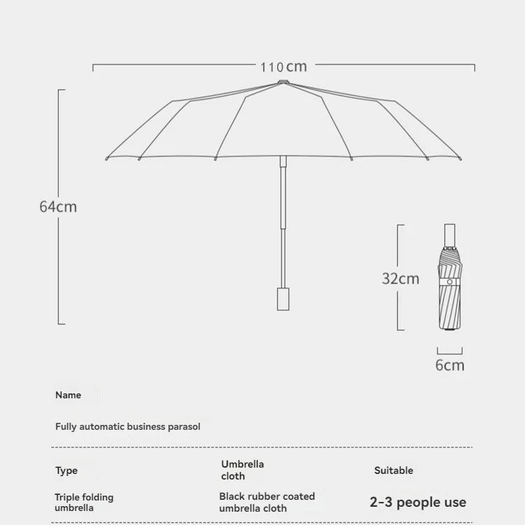 12 Bone Morandi Fully Automatic Travel Umbrella