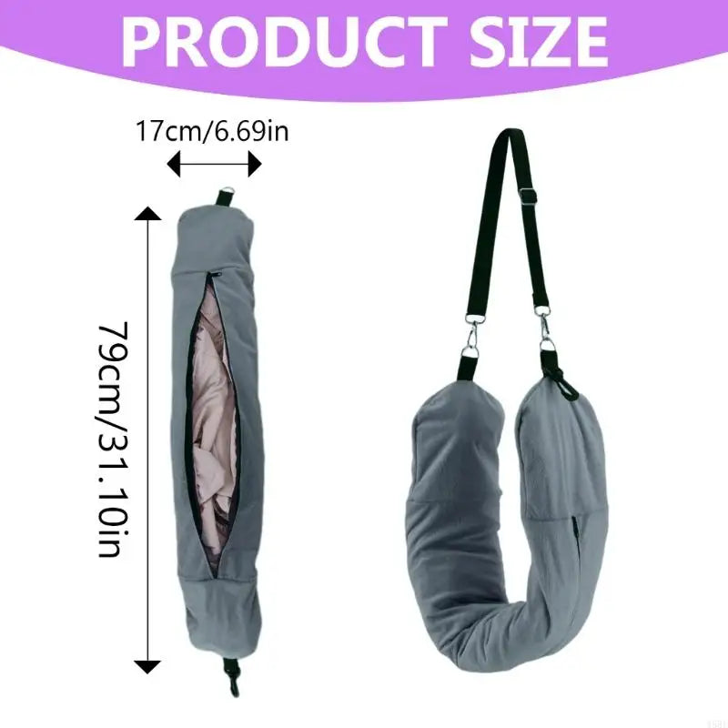 Stuffable Neck Pillow Fillable Travel Pillow and Storage Bag - Passport Outfitters Apparel