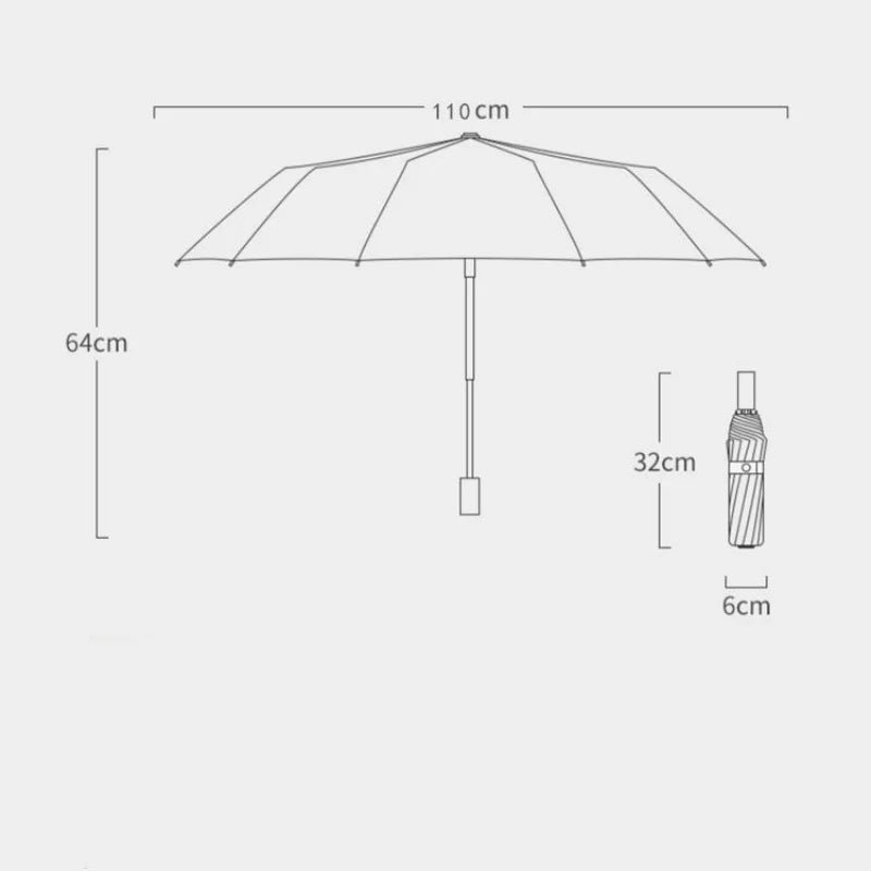 12 Bone Morandi Fully Automatic Travel Umbrella