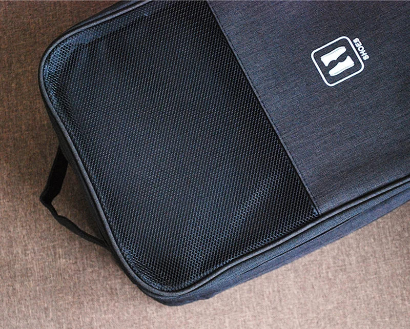 Black Gray Portable Shoe Bag For Travel Waterproof Storage Organizer Fashion Suitcase Organizers Travel Shoes Storage Bag