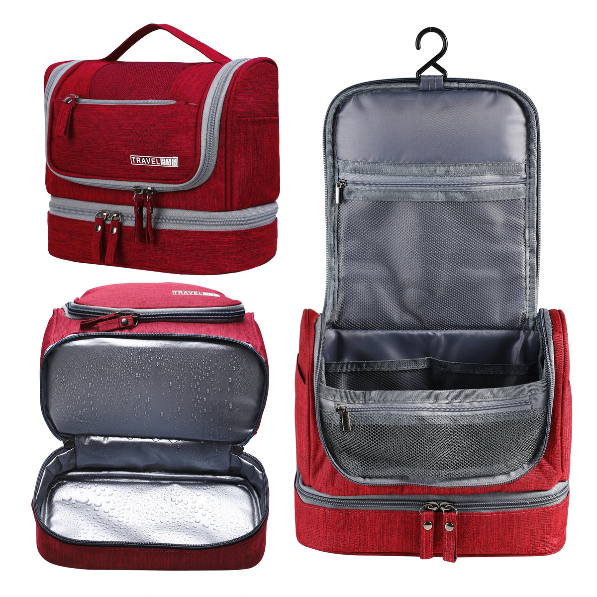 New Portable Toiletry Washbag with Hanging Hook Men Makeup Bag Wash Toiletry Travel Organizer Women Cosmetic Storage Bag by Passport Outfitters