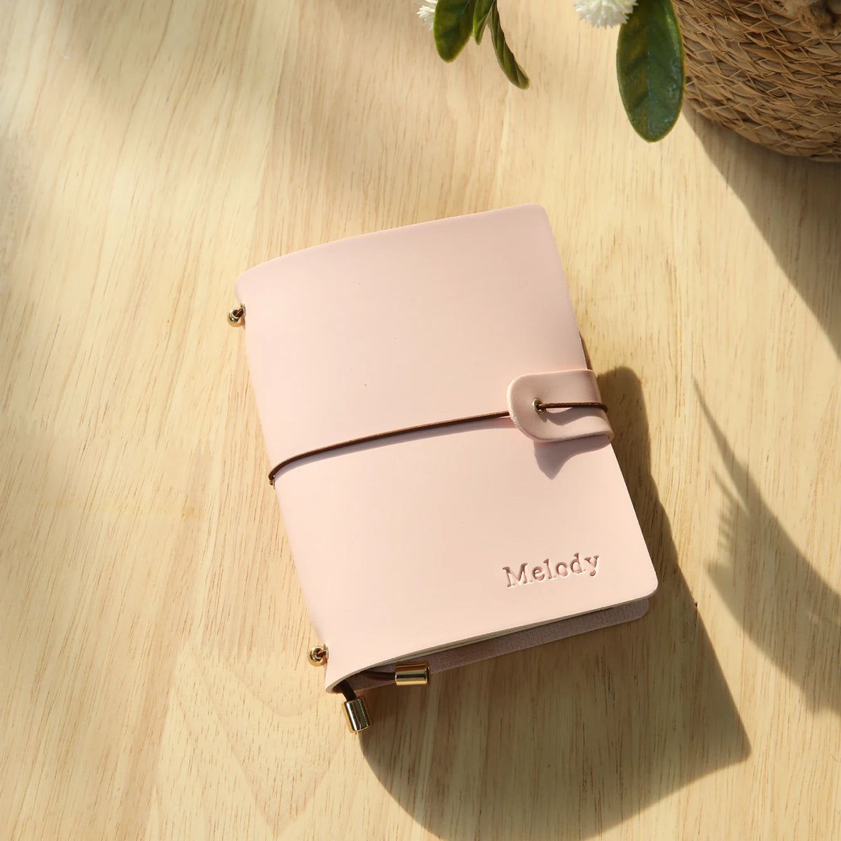 Personalized Leather Passport Holder Custom Name Imprinted Creative Handbook A7 Journal Card Holder Portable Travel Notepad Gift by Passport Outfitters
