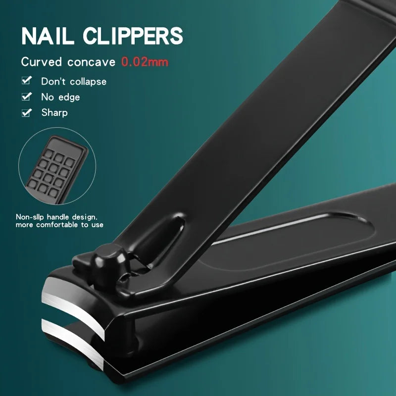 Ouriner All-in-One Travel Grooming & Nail Clipper Kit (Matte Black Stainless Steel) by Passport Outfitters