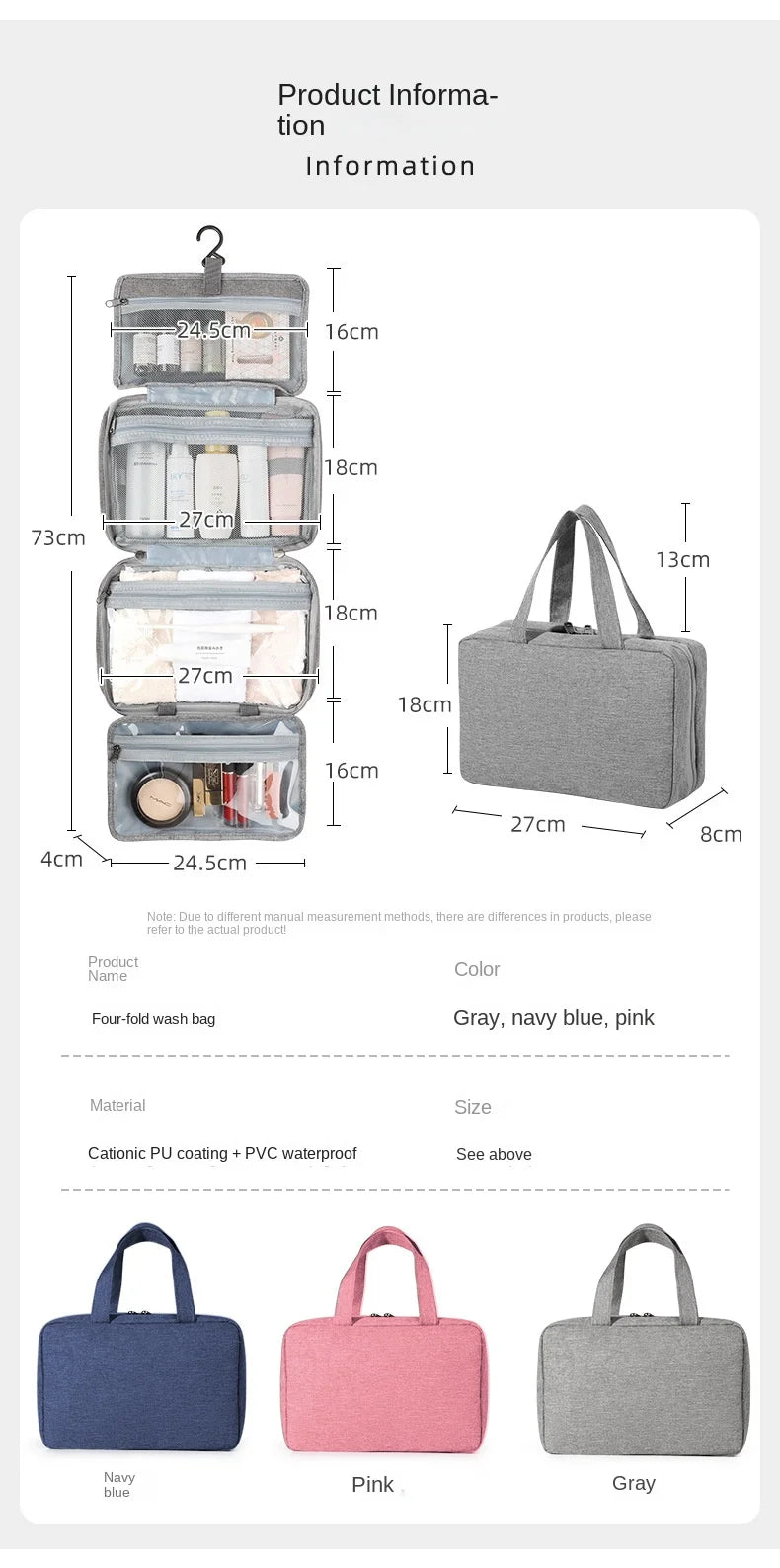 Travel Waterproof Folding Dry and Wet Separation Toiletry Bag - Passport Outfitters Apparel