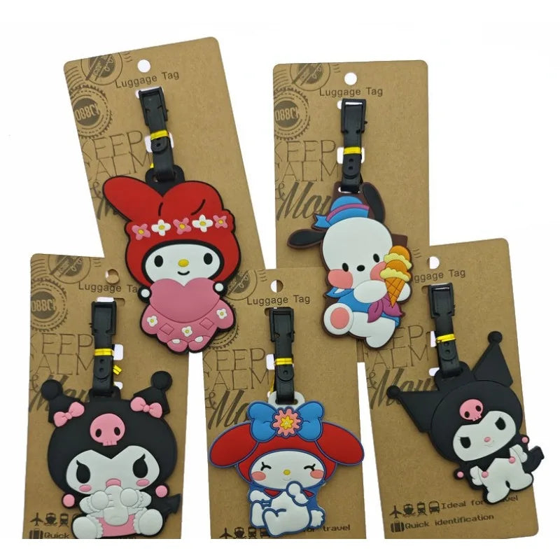 Sanrio Pochacco Keroppi Kuromi Melody Luggage Tag Travel Accessories