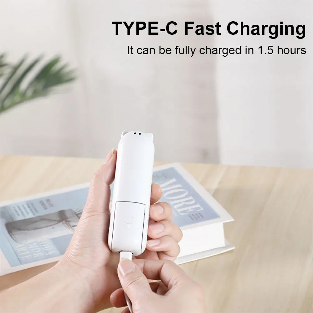 Portable Mini Handheld USB Rechargeable Battery Folding Cooling Fan with Power Bank
