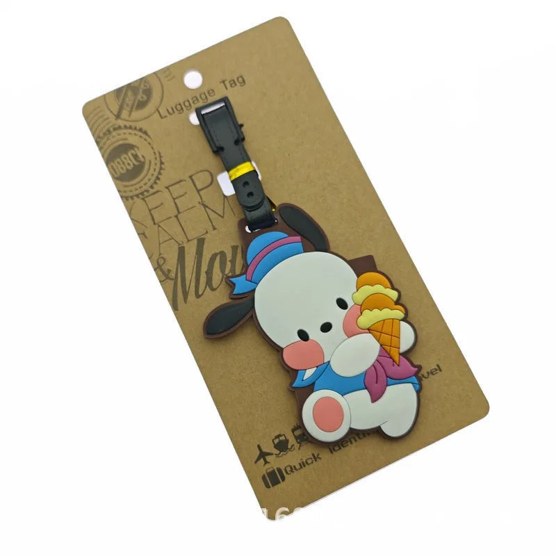 Sanrio Pochacco Keroppi Kuromi Melody Luggage Tag Travel Accessories