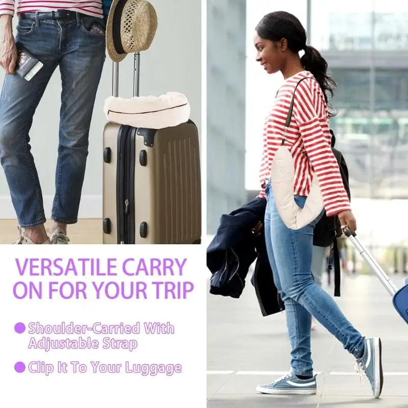 Stuffable Neck Pillow Fillable Travel Pillow and Storage Bag - Passport Outfitters Apparel