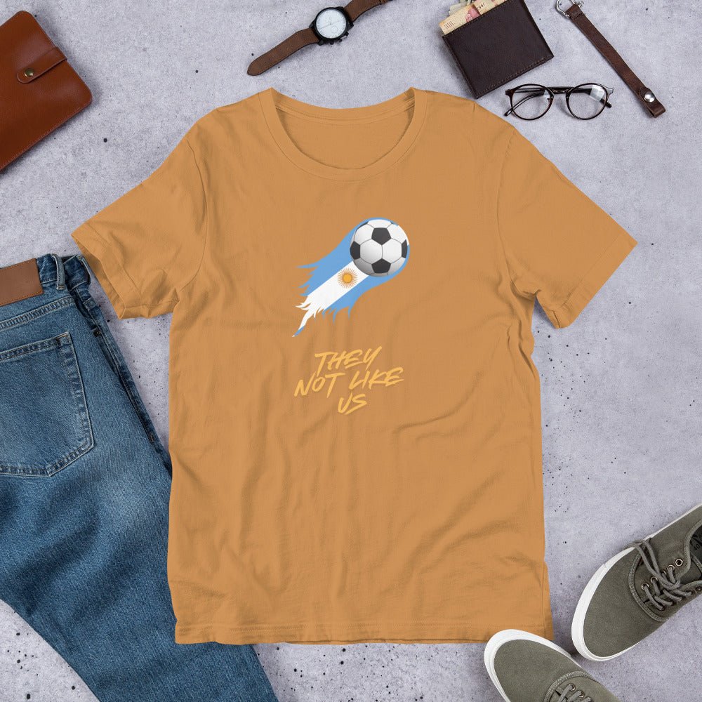 Argentina Futbol Not like Us t-shirt - Passport Outfitters Apparel