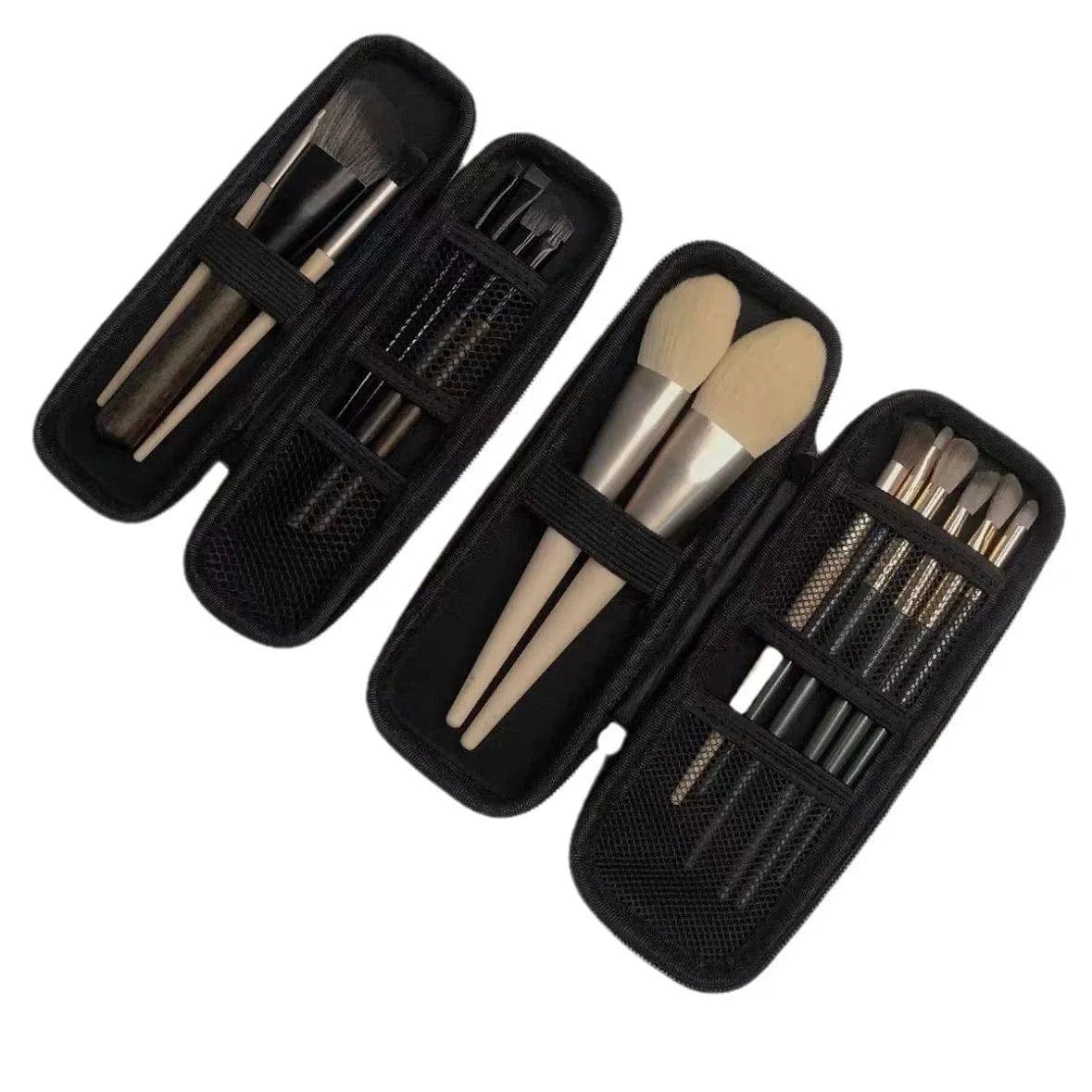Black Cosmetic Bag Waterproof Double Zipper Makeup Brushes Case - Passport Outfitters Apparel