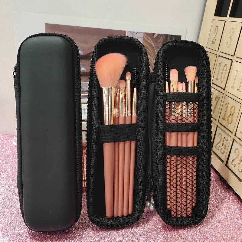 Black Cosmetic Bag Waterproof Double Zipper Makeup Brushes Case - Passport Outfitters Apparel