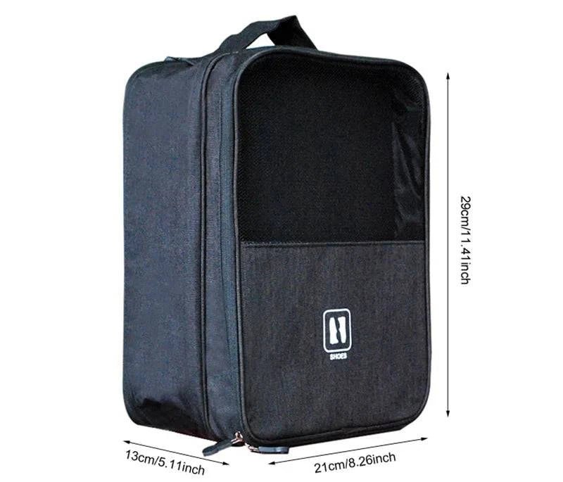 Black Gray Portable Shoe Bag For Travel Waterproof Storage Organizer Fashion Suitcase Organizers Travel Shoes Storage Bag - Passport Outfitters Apparel