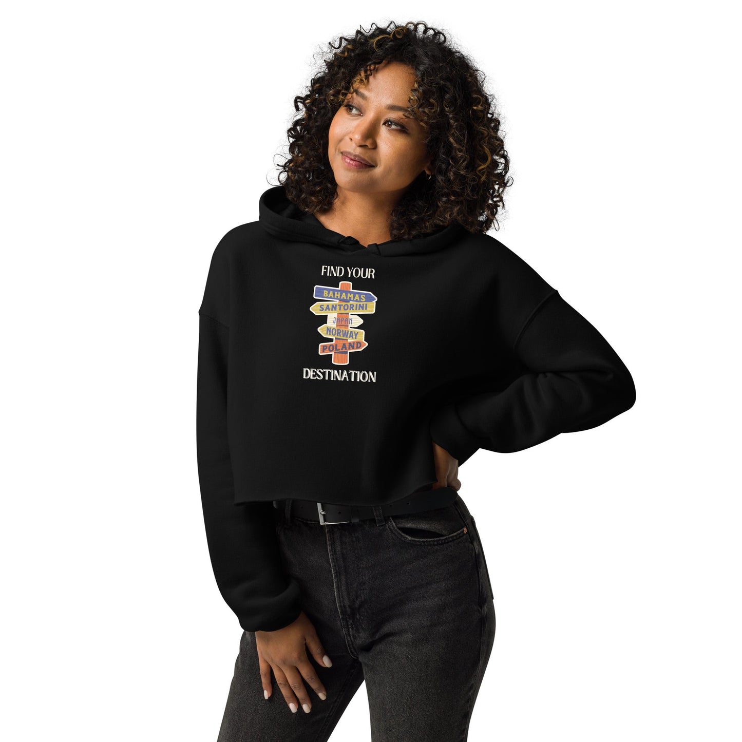 Destinations Crop Hoodie - Passport Outfitters Apparel
