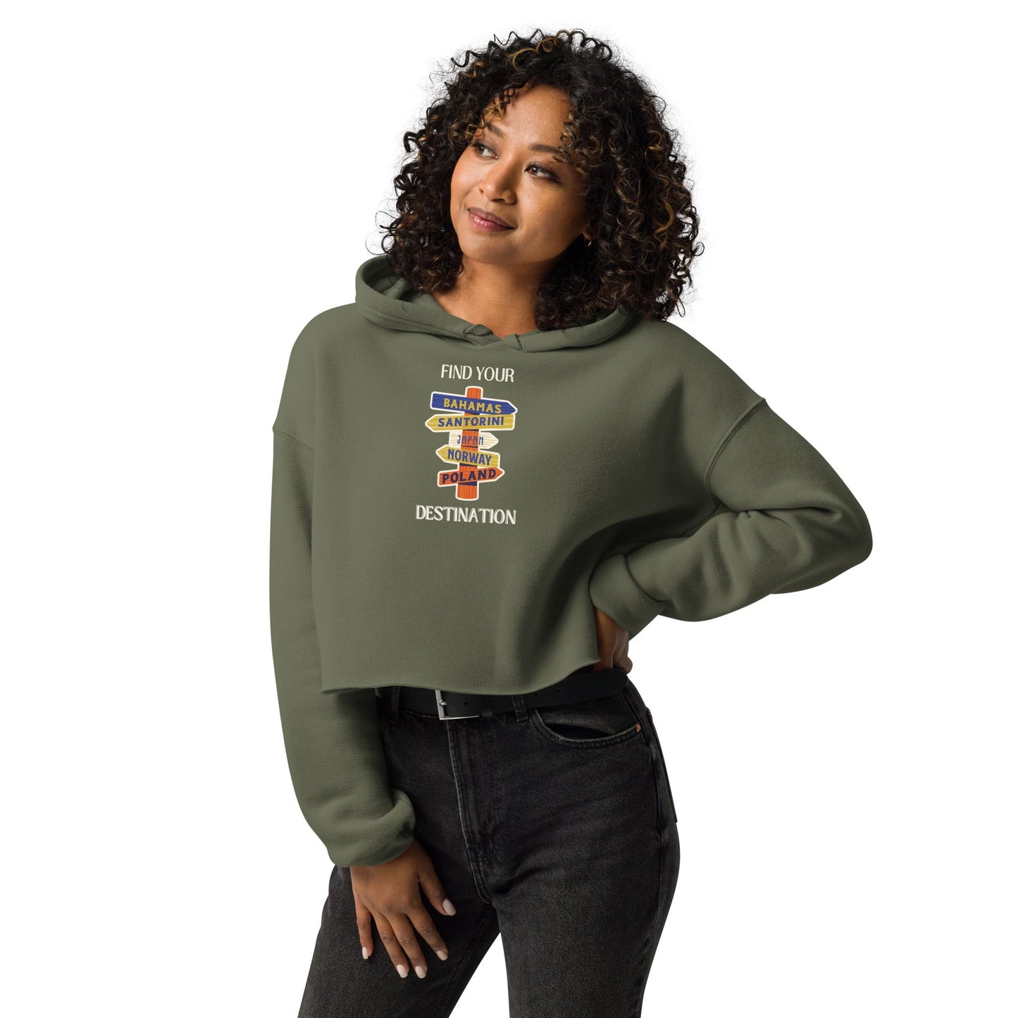 Destinations Crop Hoodie - Passport Outfitters Apparel