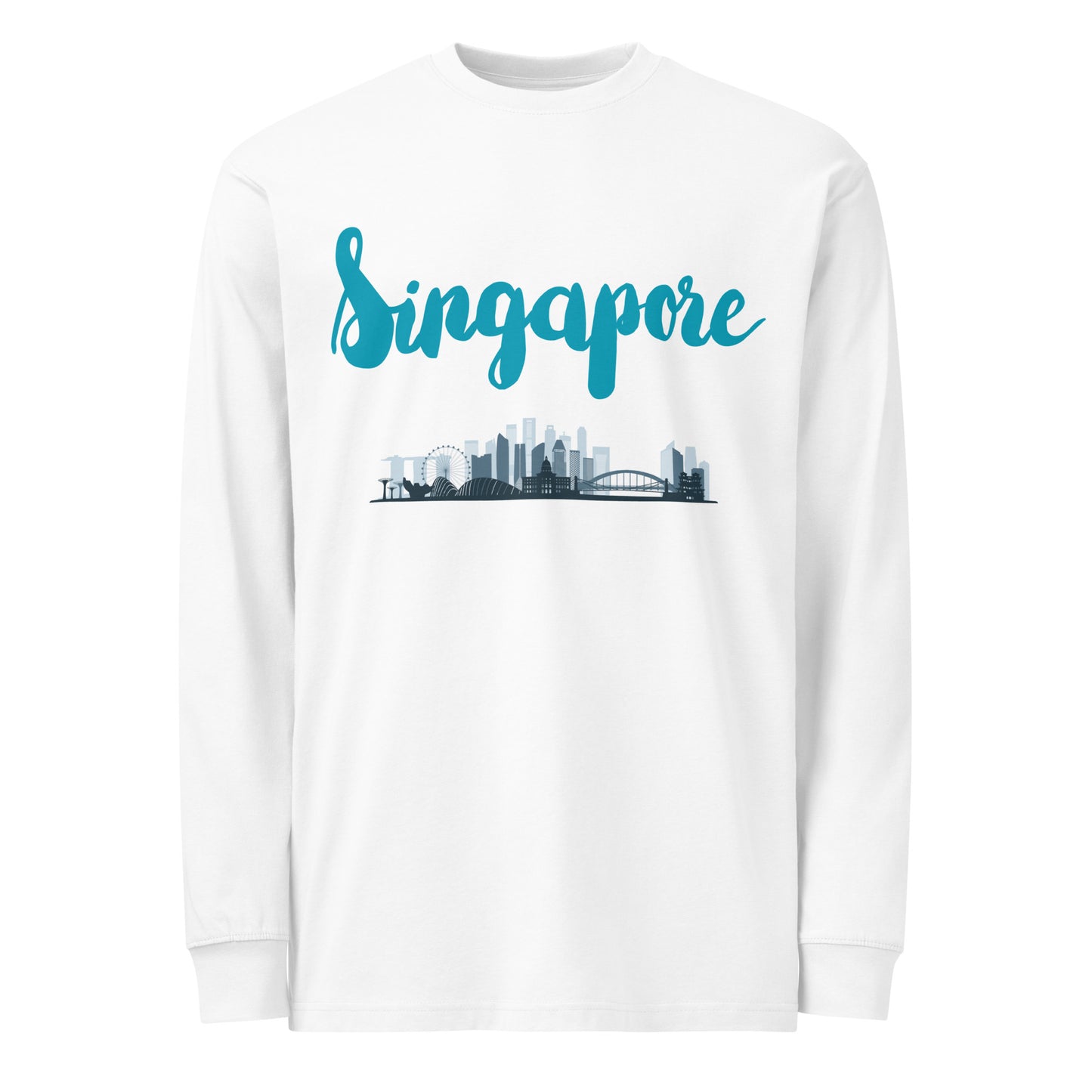 Singapore unisex heavyweight long sleeve t-shirt by Passport Outfitters