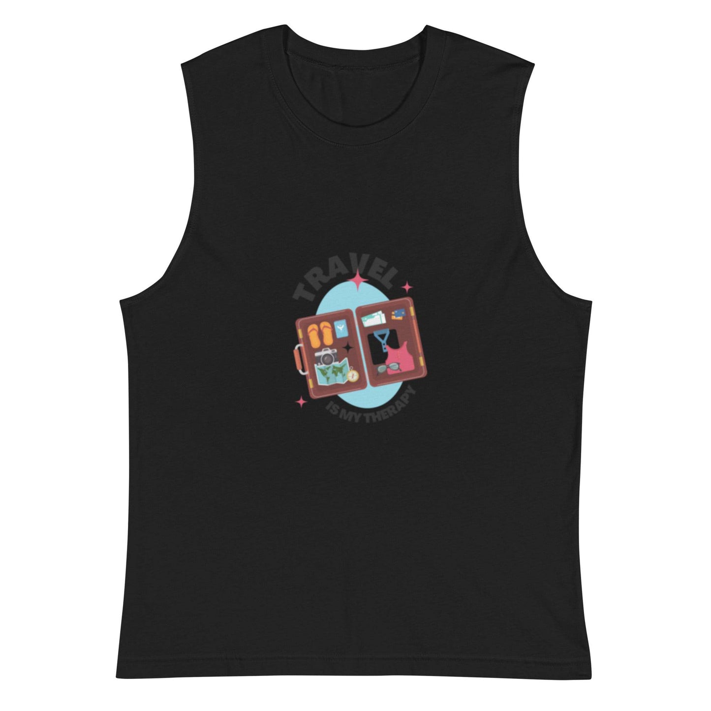 Muscle Travel is My Therapy Tank - Passport Outfitters Apparel