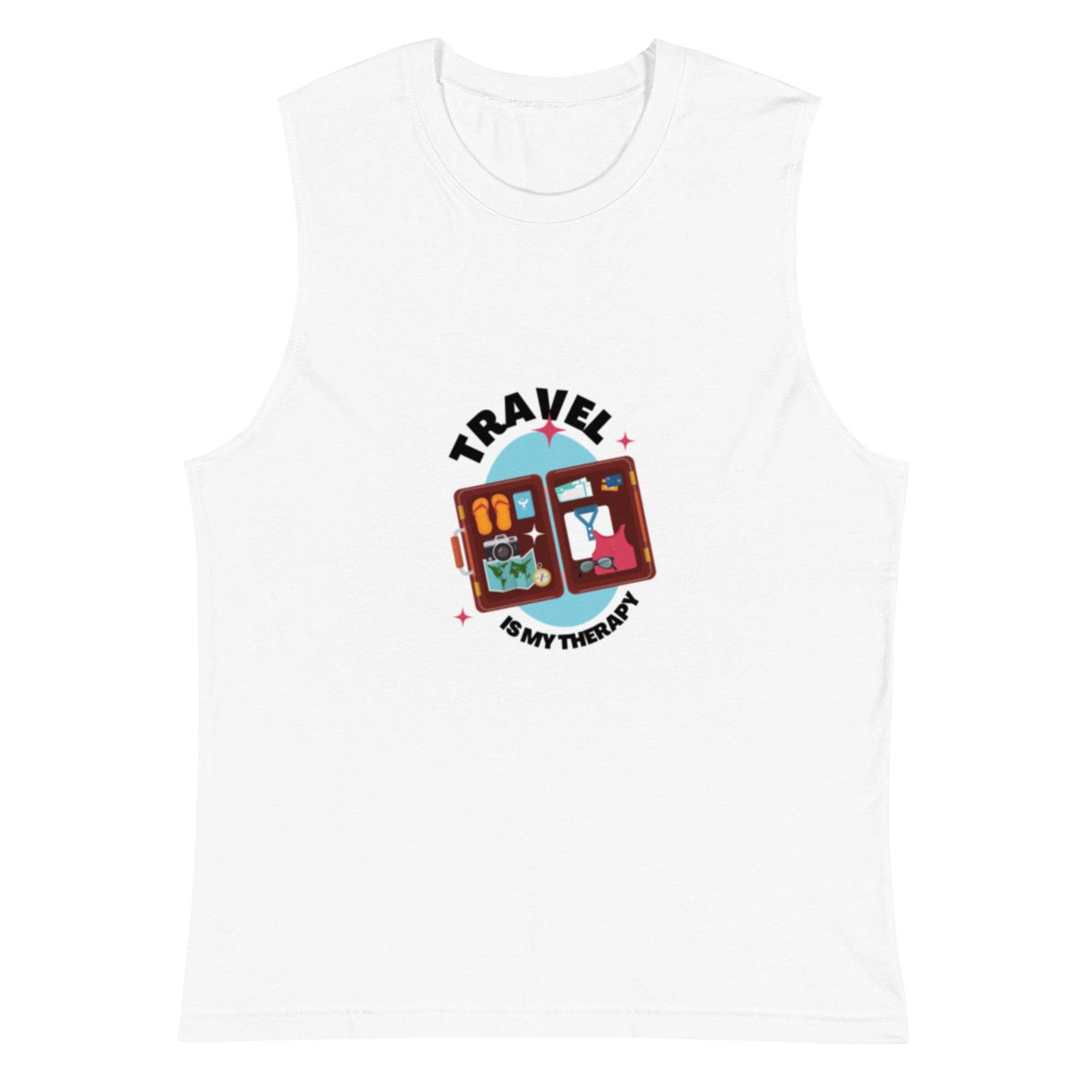 Muscle Travel is My Therapy Tank - Passport Outfitters Apparel