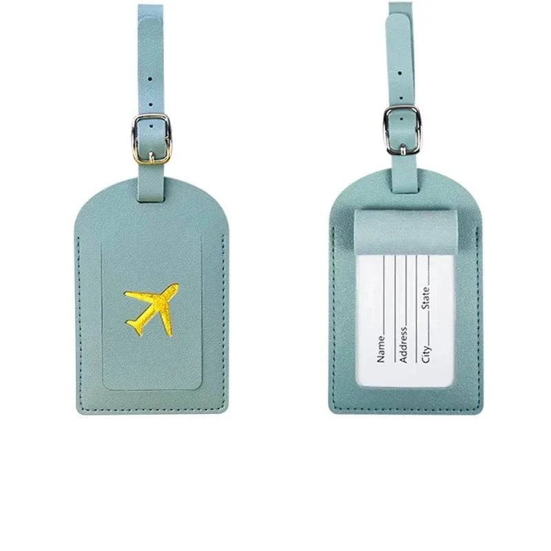 Travel Essentials PU Leather Luggage Tag Suitcase Identifier, Passport Holder Wallet - Passport Outfitters Apparel