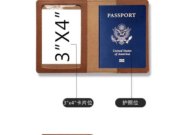 Travel Essentials PU Leather Luggage Tag Suitcase Identifier, Passport Holder Wallet - Passport Outfitters Apparel