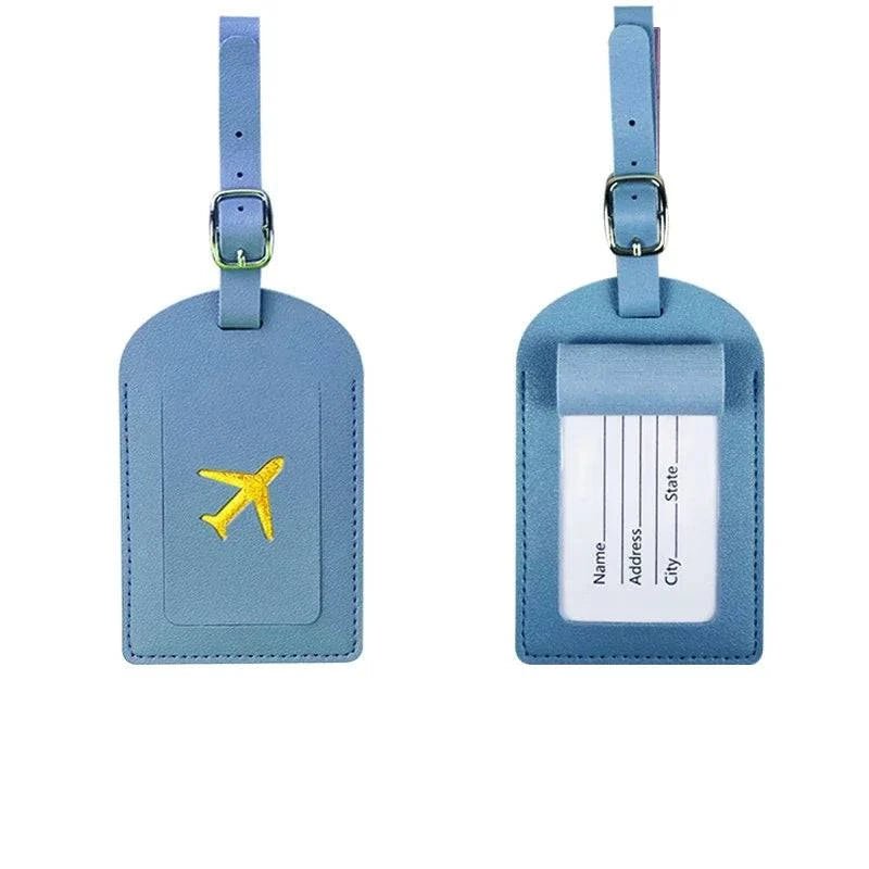 Travel Essentials PU Leather Luggage Tag Suitcase Identifier, Passport Holder Wallet - Passport Outfitters Apparel