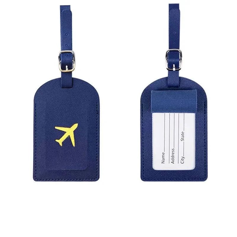 Travel Essentials PU Leather Luggage Tag Suitcase Identifier, Passport Holder Wallet - Passport Outfitters Apparel