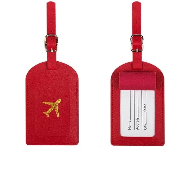 Travel Essentials PU Leather Luggage Tag Suitcase Identifier, Passport Holder Wallet - Passport Outfitters Apparel