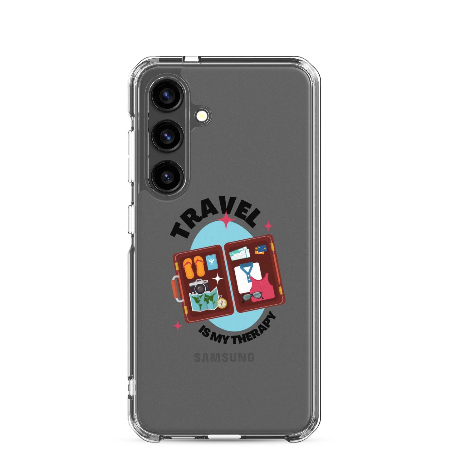 Travel is My Therapy Clear Case for Samsung® - Passport Outfitters Apparel