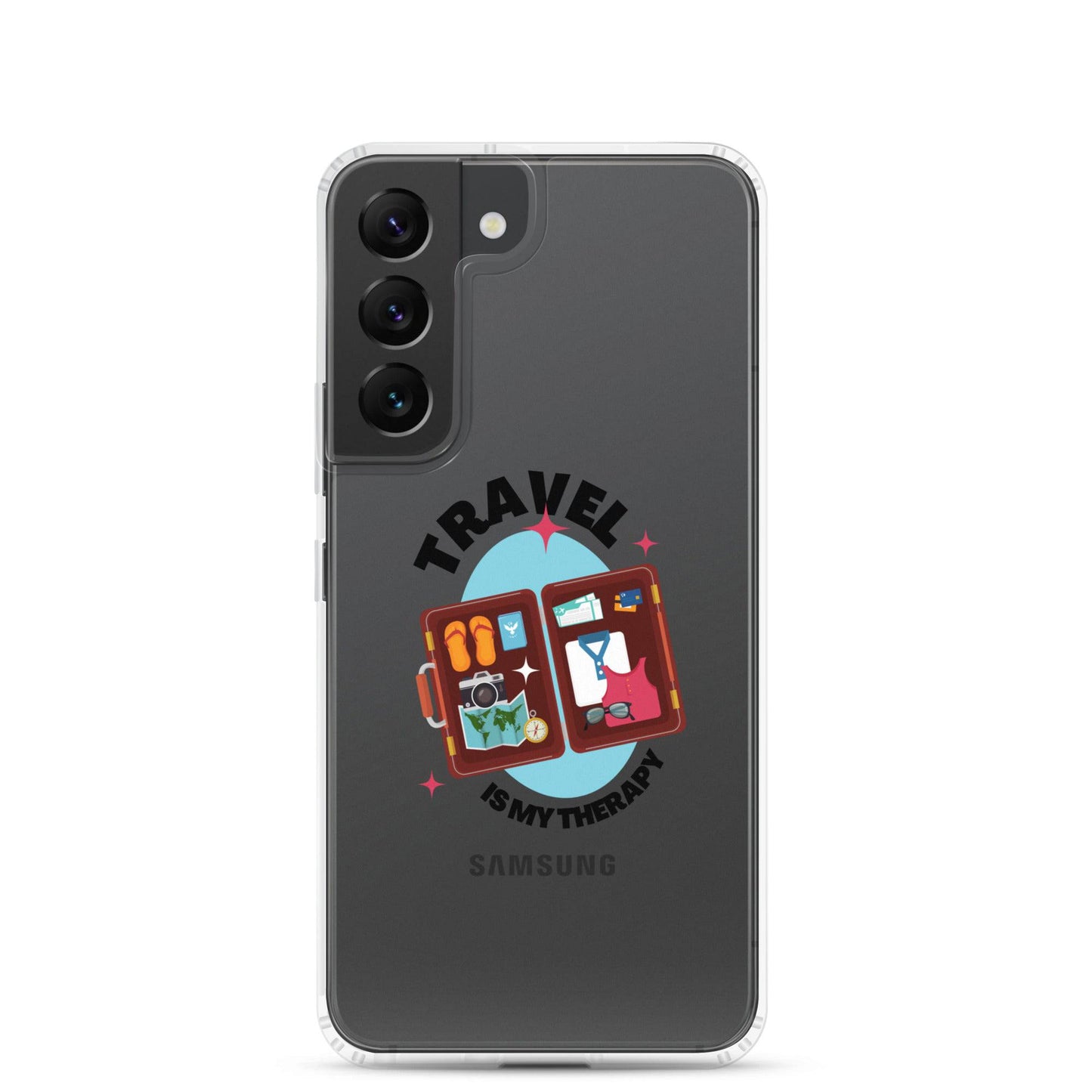 Travel is My Therapy Clear Case for Samsung® - Passport Outfitters Apparel