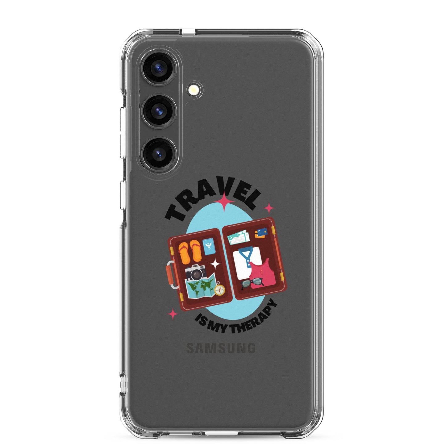 Travel is My Therapy Clear Case for Samsung® - Passport Outfitters Apparel