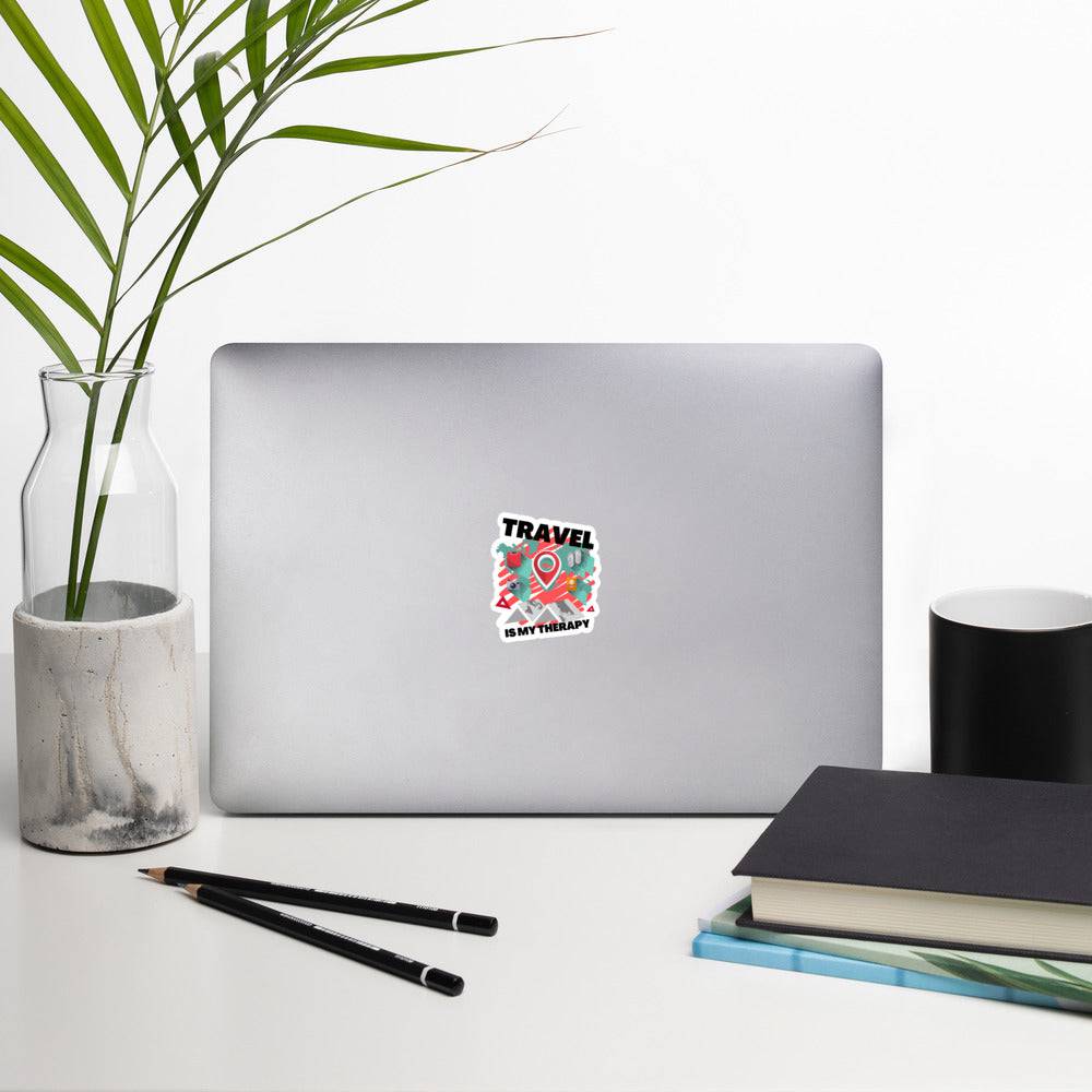 Travel is my Therapy stickers - Passport Outfitters Apparel