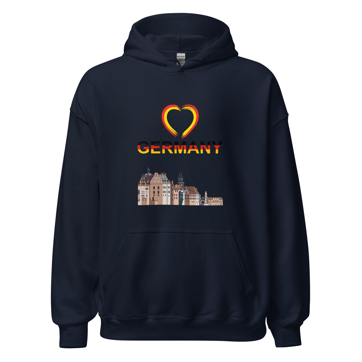 Germany Heart Hoodie by Passport Outfitters