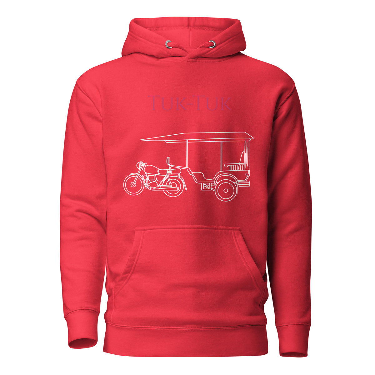 Tuk-Tuk Travel Hoodie – Red & White Edition by Passport Outfitters