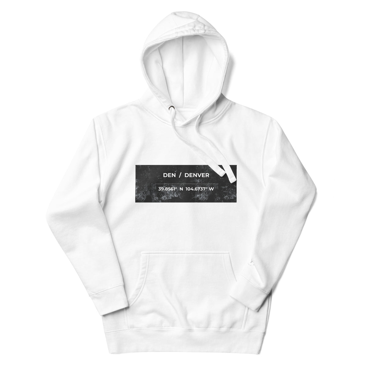 Denver Heavyweight Streetwear Hoodie With Iconic Airport Coordinates by Passport Outfitters