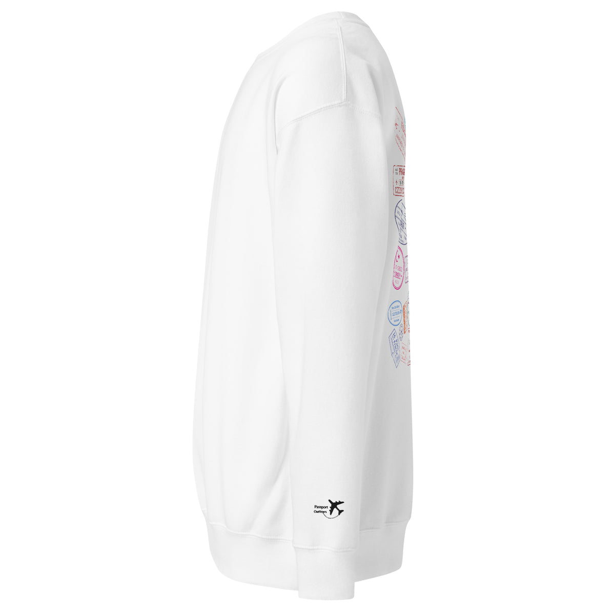 Women's "Wear Your Journey" Passport Stamp Sweatshirt – Stealth Black Edition by Passport Outfitters