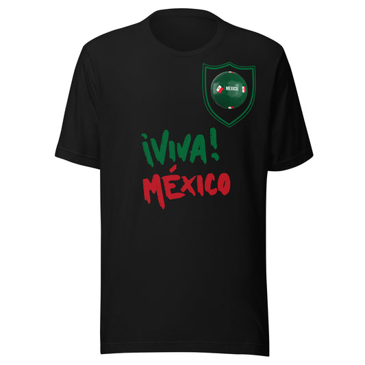 Viva Mexico Soccer Fan T-Shirt – Obras de Arte Tricolor Unisex Tee by Passport Outfitters