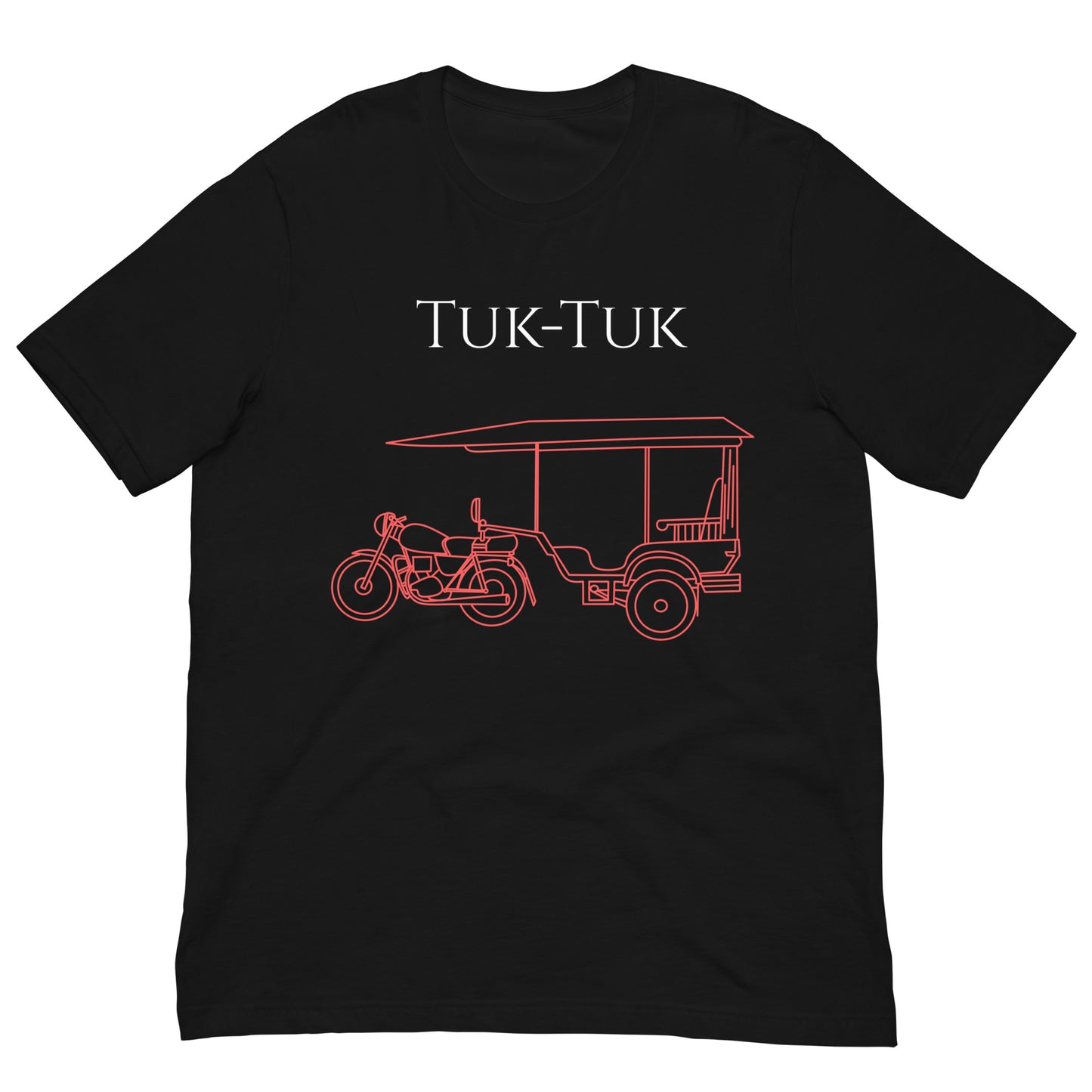 Southeast Asia Tuk Tuk Graphic T-Shirt - Red and White Edition by Passport Outfitters