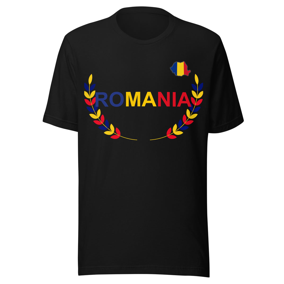 Romania Flag Laurel Crest Graphic Tee & Hoodie | Eastern European Travel Fit by Passport Outfitters