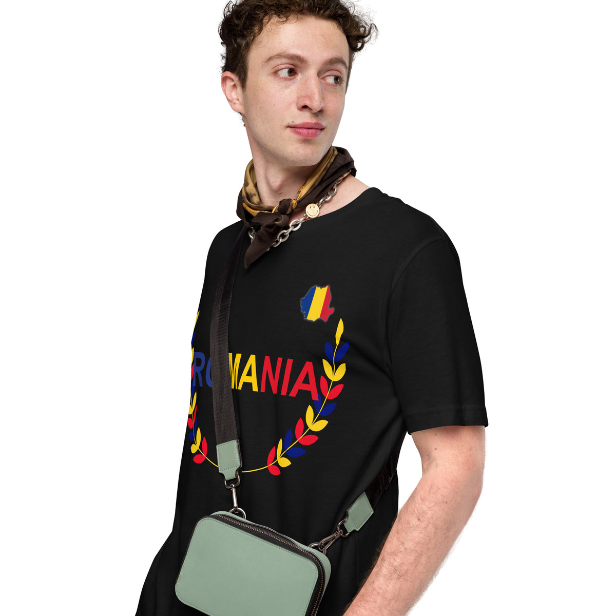 Romania Flag Laurel Crest Graphic Tee & Hoodie | Eastern European Travel Fit by Passport Outfitters