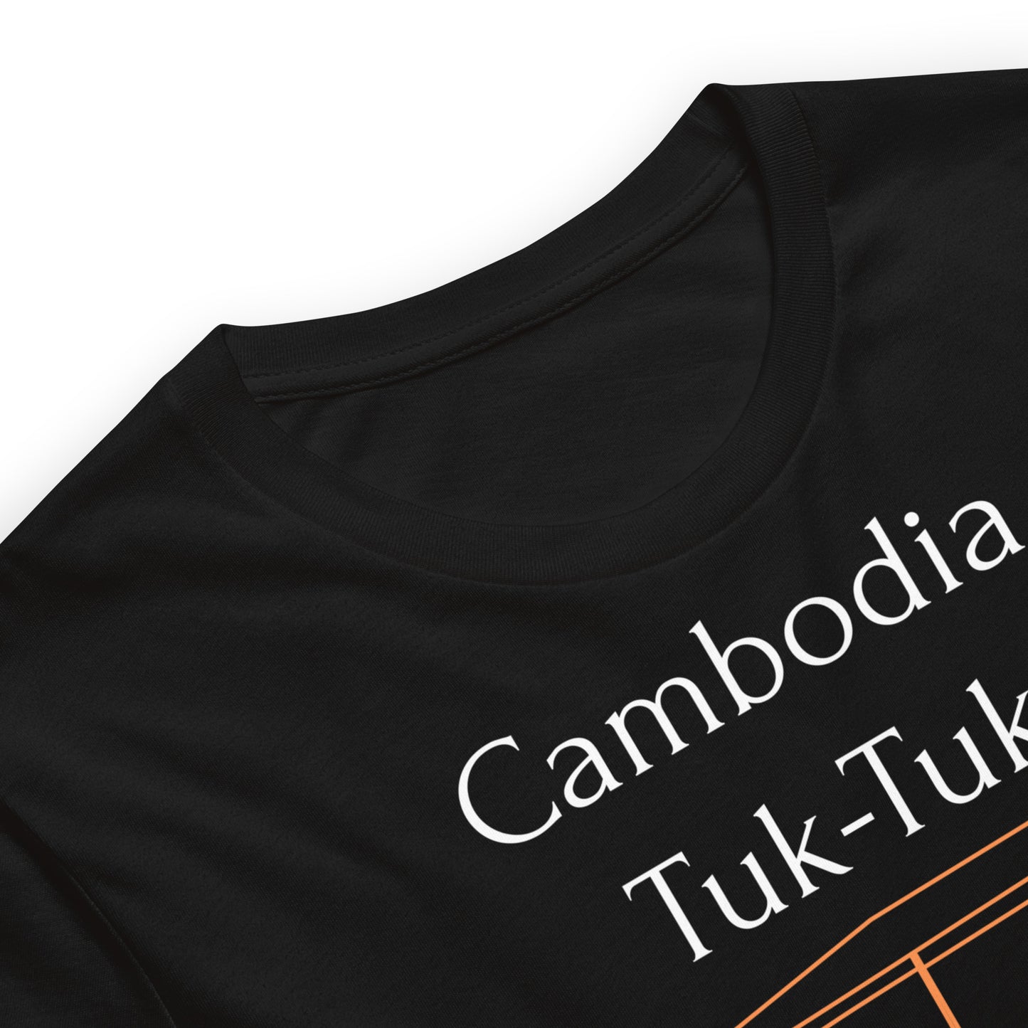Cambodia Tuk-Tuk Graphic T-Shirt - Sunset Orange by Passport Outfitters