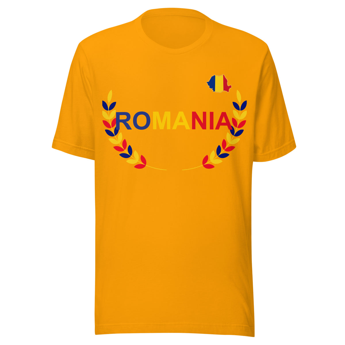 Romania Flag Laurel Crest Graphic Tee & Hoodie | Eastern European Travel Fit by Passport Outfitters