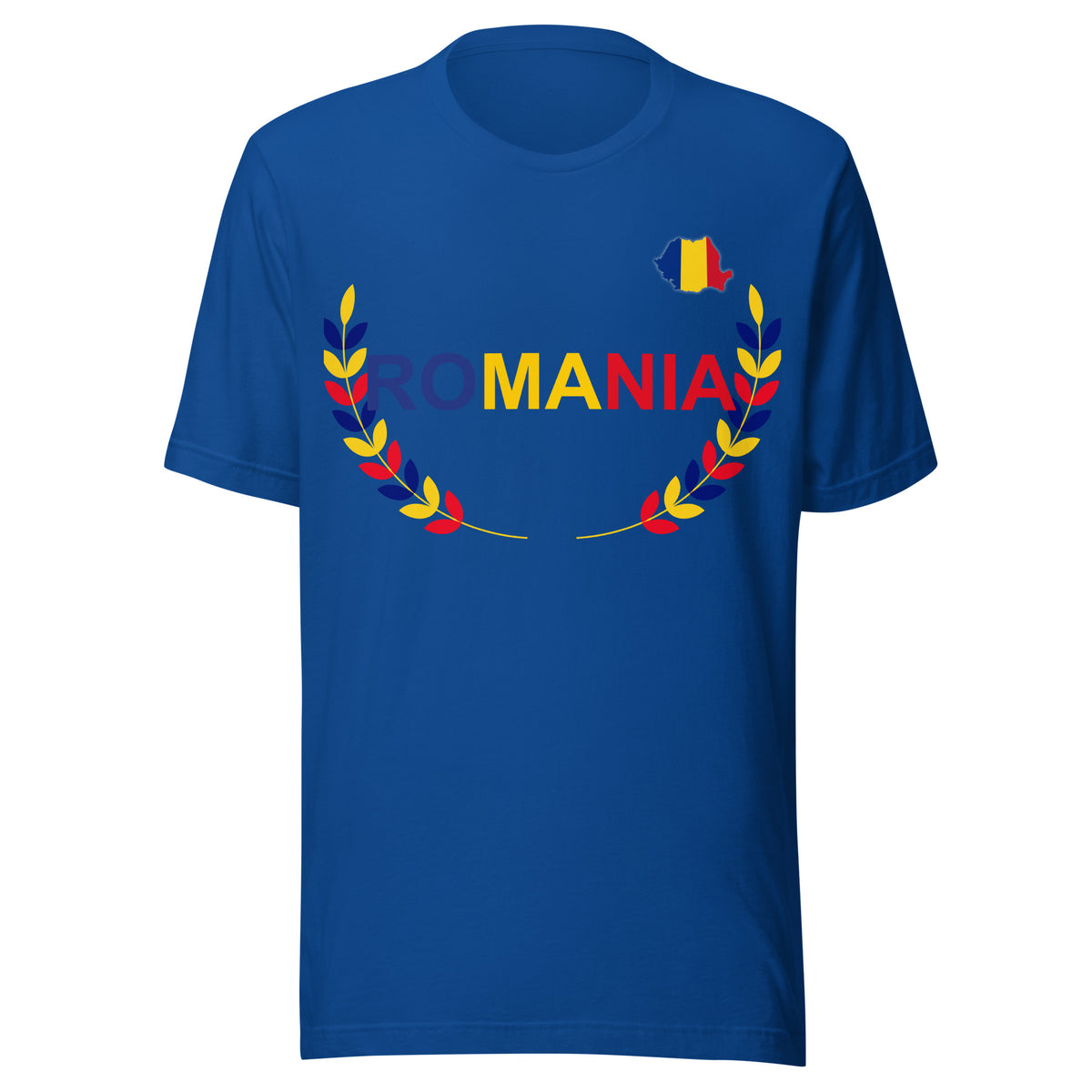 Romania Flag Laurel Crest Graphic Tee & Hoodie | Eastern European Travel Fit by Passport Outfitters