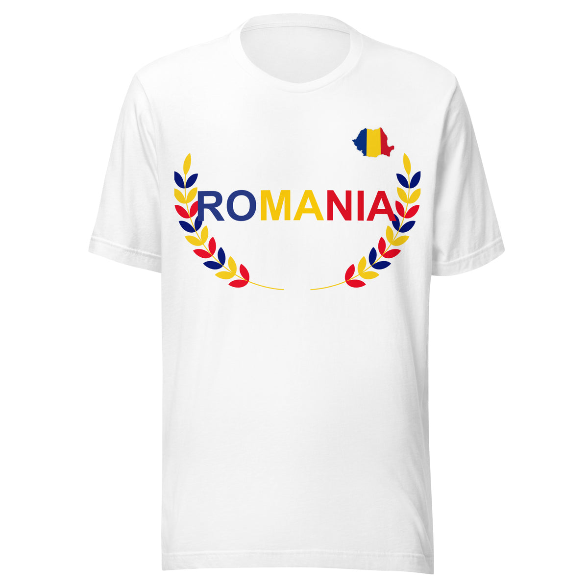Romania Flag Laurel Crest Graphic Tee & Hoodie | Eastern European Travel Fit by Passport Outfitters
