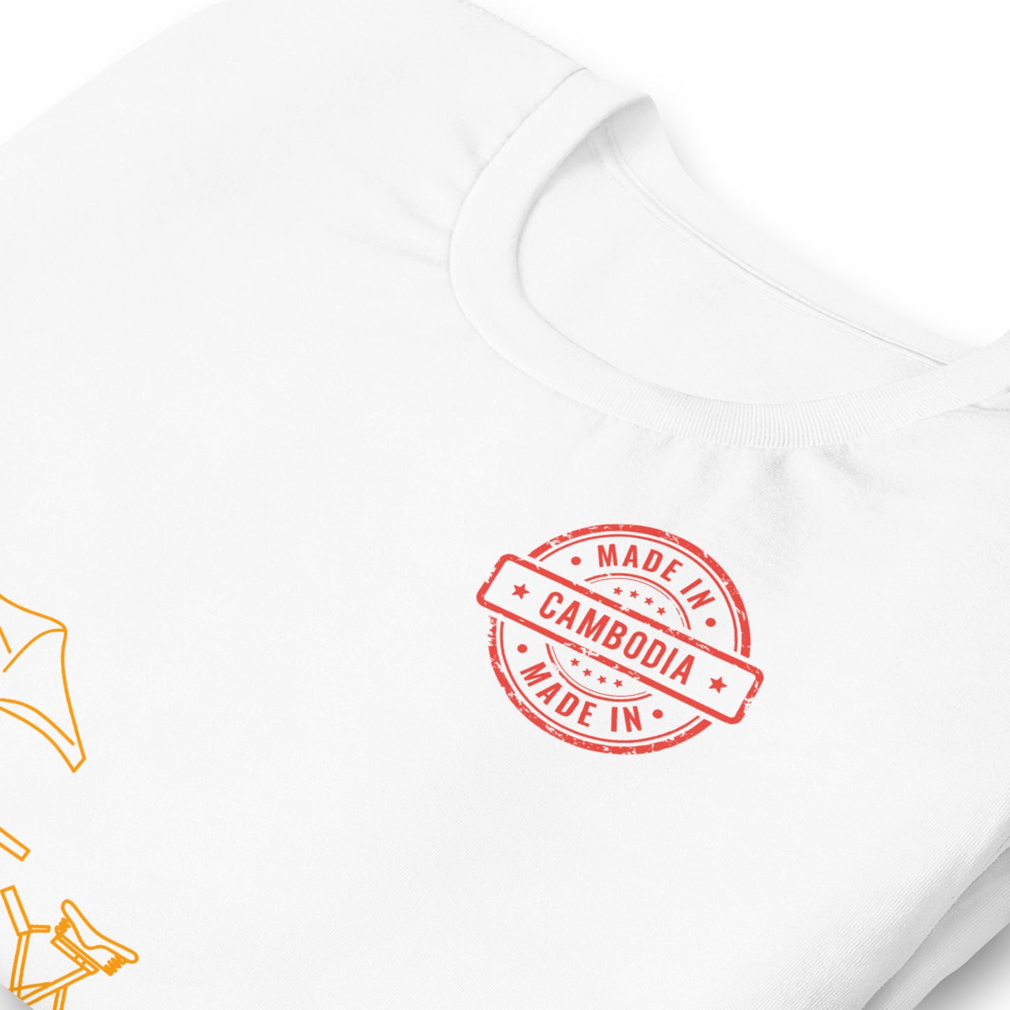Cambodia Cyclo Rickshaw Vintage Line Art T-Shirt | ASEAN Travel Series by Passport Outfitters