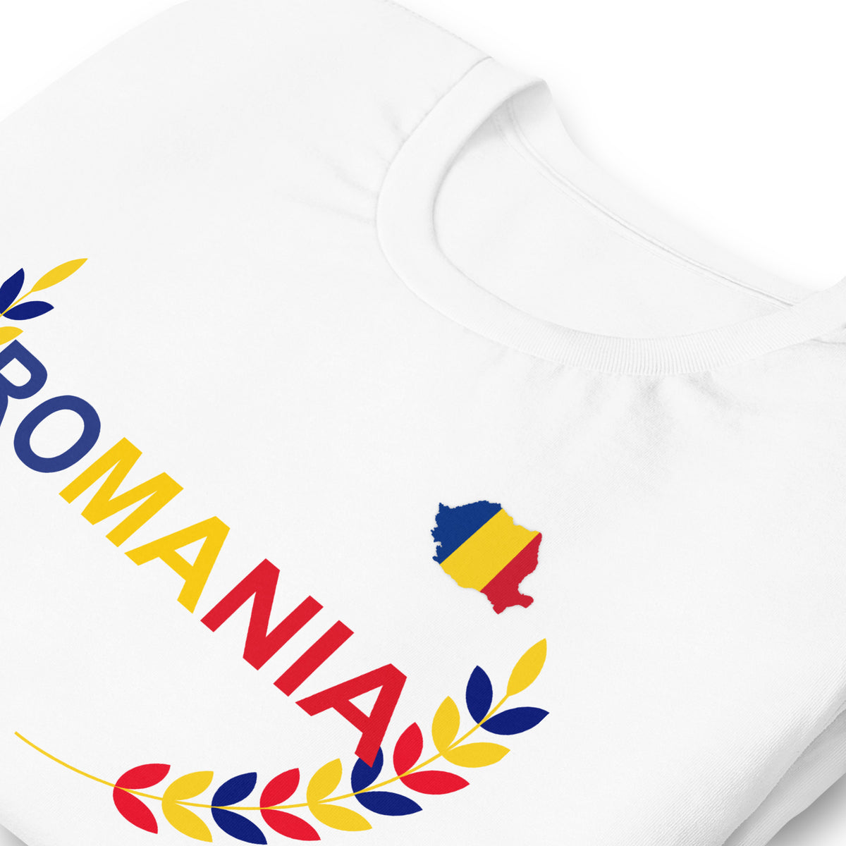 Romania Flag Laurel Crest Graphic Tee & Hoodie | Eastern European Travel Fit by Passport Outfitters
