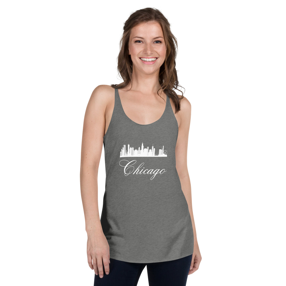 Chicago Women's Racerback Fitness Tank by Passport Outfitters