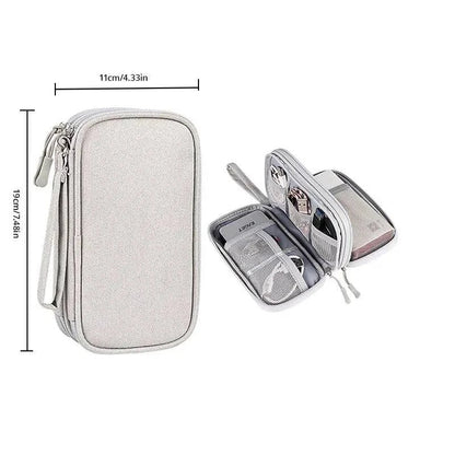 Grey Travel Portable Digital Cable Organizer - Passport Outfitters Apparel