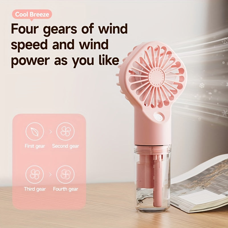Rapid Cooling Rechargeable Handheld Misting Fan Steamer