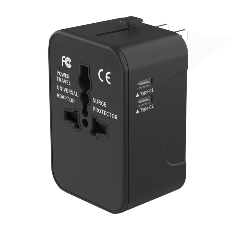 Passport Outfitters All-in-One Universal Travel Adapter & USB Fast Charger by Passport Outfitters