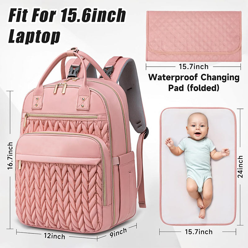 Waterproof Family Travel Diaper Backpack with Foldable Changing Pad by Passport Outfitters